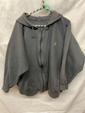 Grey Full-Zip Hooded Sweatshirt - Men Gordie Howe Collection